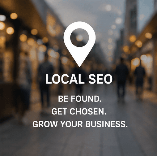Illustration emphasizing local street visibility and brand presence for nearby customers searching online.